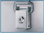 Aluminium case - Cylinder lock fitted in toggle lock