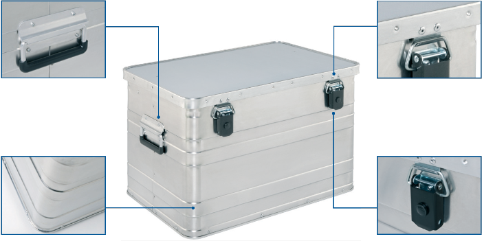 Caja de aluminio - BA 340 Economy Box elölnézet