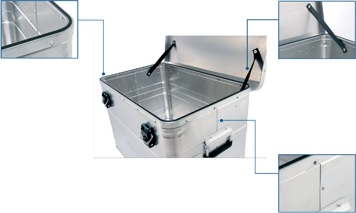 Caja de aluminio - AA 240 Budget Box Forderseite geöffnet