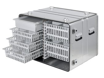 Aluminum modular shelf container as medical box