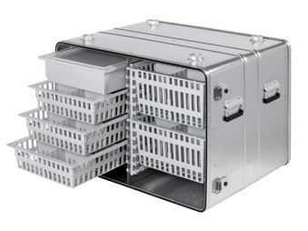 Contenedor modular de aluminio como caja médica