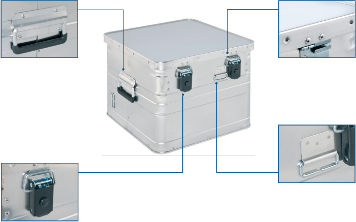 Aluminium archiving box - Office box BB 345 front view