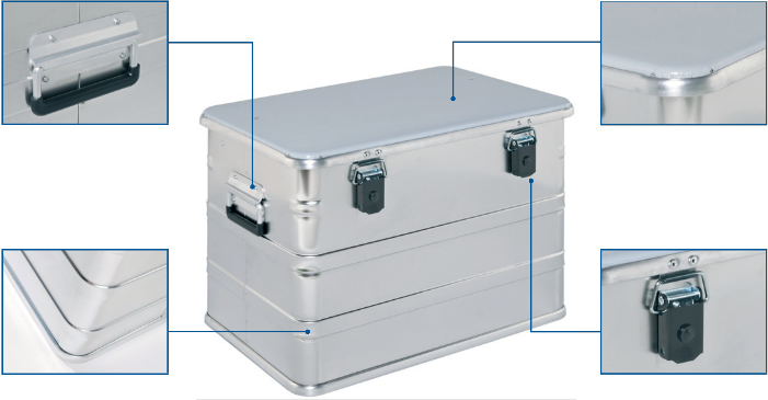 Alumínium doboz - CL 440 Transport Box elölnézet