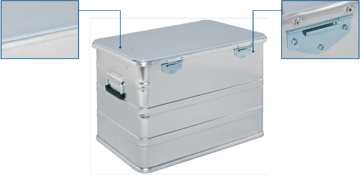 Alubox - CL 440 Caja de transporte vista trasera