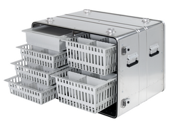 Aluminum modular shelf container as medical box